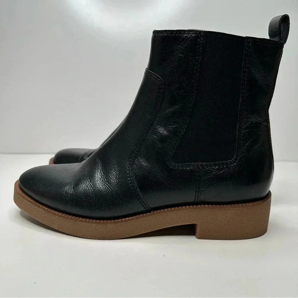 Lucky Brand Black Leather Ressy Ankle Boots Size 8.5 - Picture 4 of 15